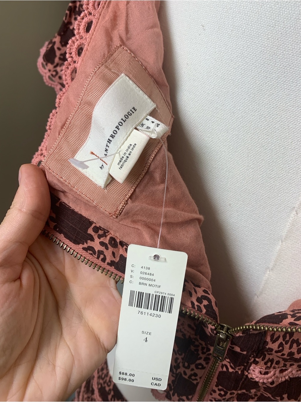 Anthropologie NEW Dusty Rose Two-Piece Matching Set | Top 4 | Skirt 6 - Picture 9 of 10